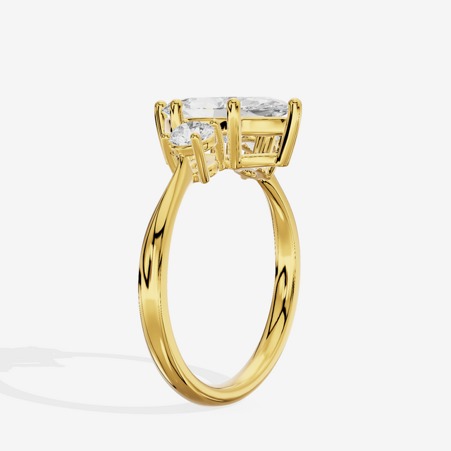 Grand Sincere Three Stone Marquise Engagement Ring (1/3 ct. tw.) in 18K Yellow Gold