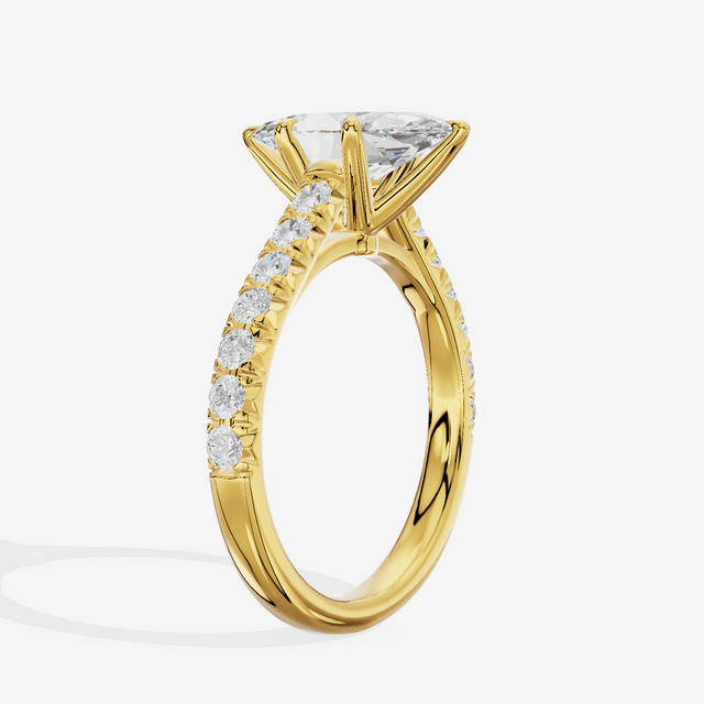 Whispered Sincere Marquise Engagement Ring with Side Stones (2/5 ct. tw.) in 14K Yellow Gold