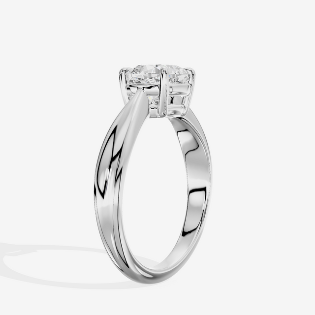 Aimora Trellis 2mm Cushion Solitaire Engagement Ring in Platinum
