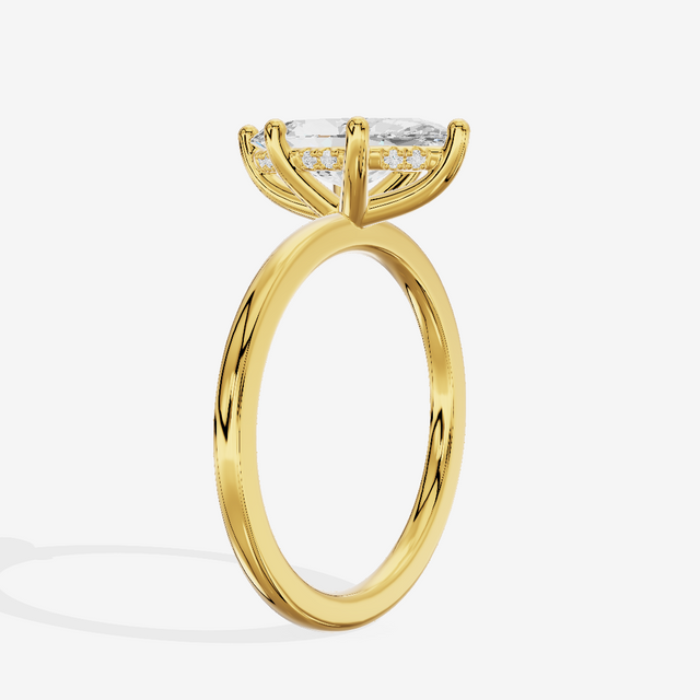 Vowsae Hidden Halo Marquise Engagement Ring (1/20 ct. tw.) in 18K Yellow Gold