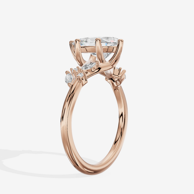Vintage Trueheart Pear Engagement Ring (1/6 ct. tw.) in 18K Rose Gold