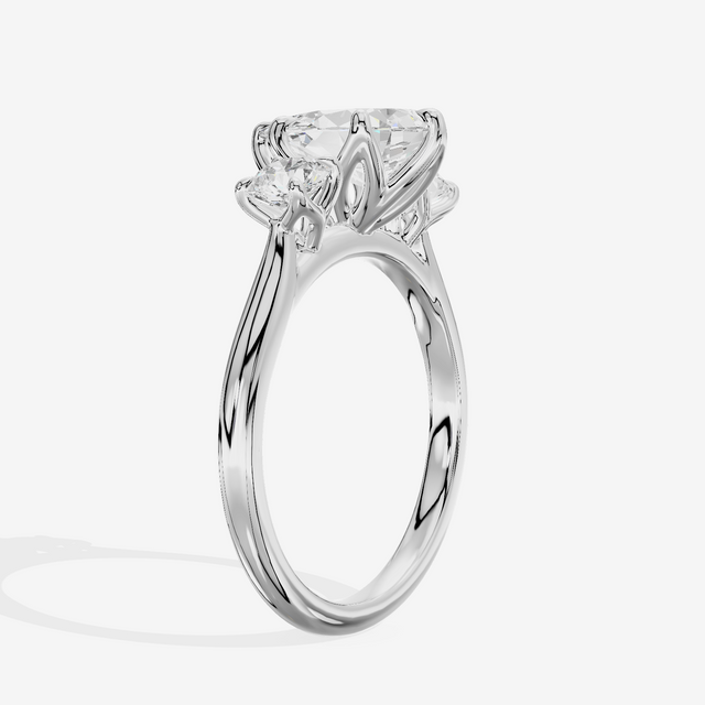 Eternal Sincere Three Stone Pear Engagement Ring (1/2 ct. tw.) in 14K White Gold