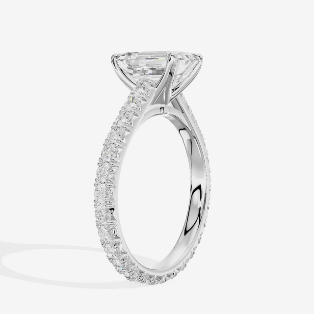 Sincere Emerald Eternity Ring (3/5 ct. tw.) in 14K White Gold