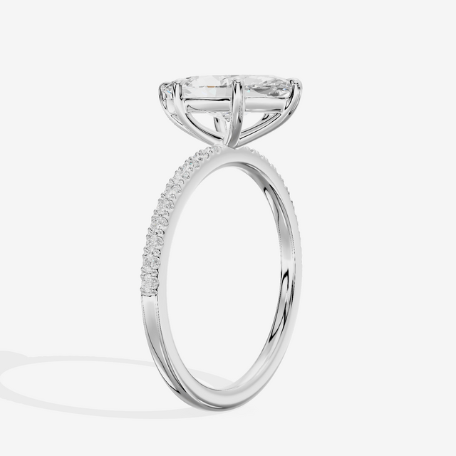 Tender Vowsae Marquise Engagement Ring with Side Stones (1/8 ct. tw.) in Platinum