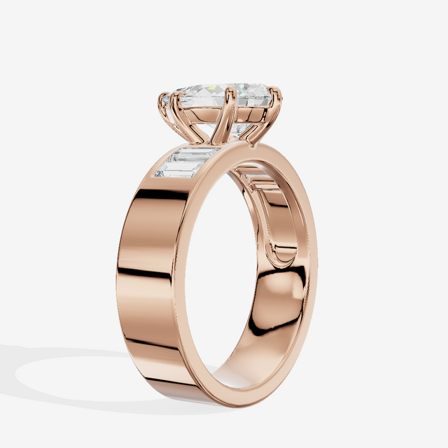 Grand Sincere Pear Engagement Ring with Side Stones (3/5 ct. tw.) in 14K Rose Gold
