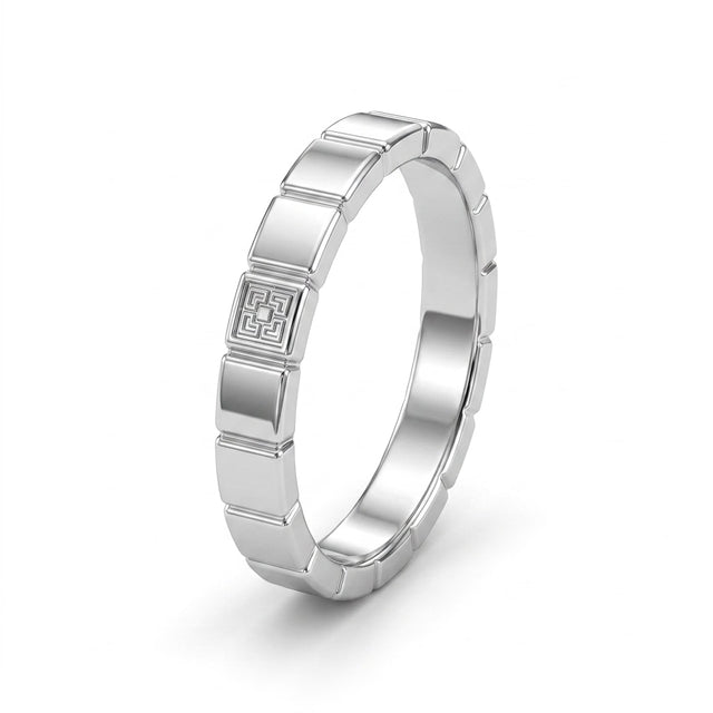 Round Wedding Band (1/10 ct.) in 18K White Gold