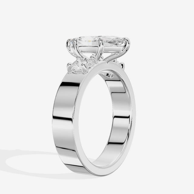 Royal Vowsae Three Stone Marquise Engagement Ring (1/2 ct. tw.) in Platinum