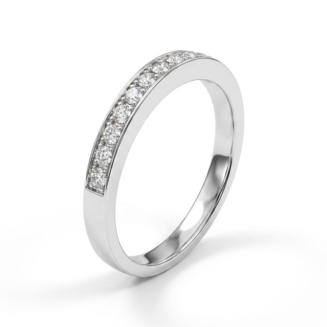 Low Profile Pavé Round Wedding Band (1/10 ct. tw.) in Platinum