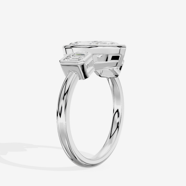 Selenia Three Stone Marquise Engagement Ring (1/2 ct. tw.) in 18K White Gold