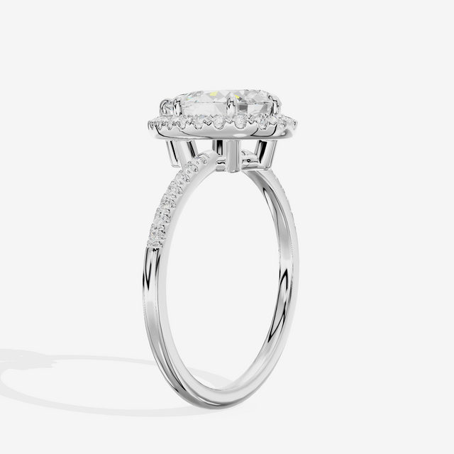 Vowsae Halo Pear Engagement Ring (1/5 ct. tw.) in 14K White Gold