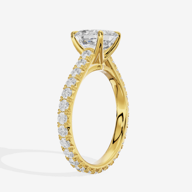 Sincere Asscher Eternity Ring (3/5 ct. tw.) in 14K Yellow Gold