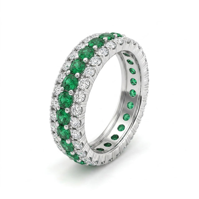 Low Profile Pavé Round Engagement Ring (1.75 ct. tw.) in 18K White Gold