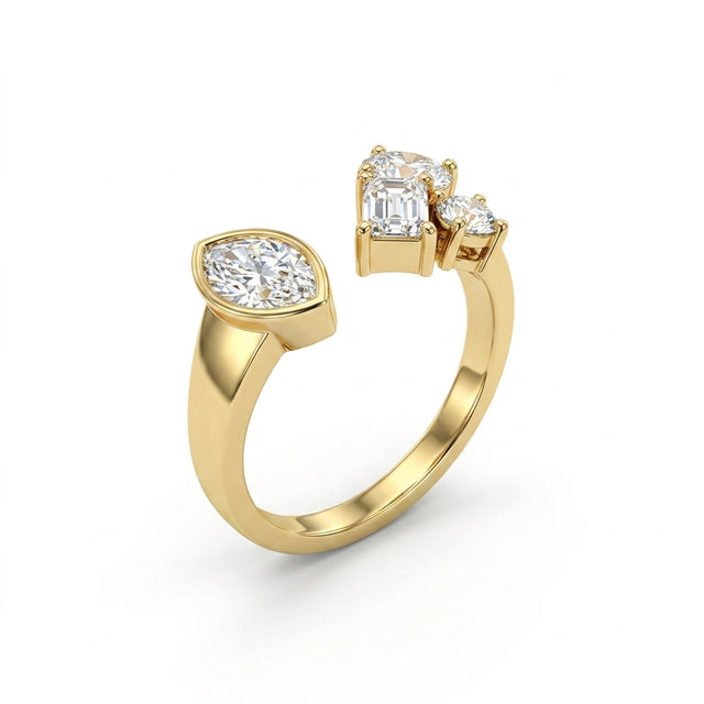 Cluster Marquise Engagement Ring (1.06 ct. tw.) in 18K Yellow Gold