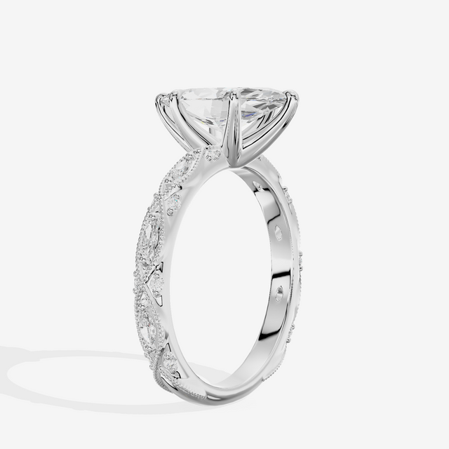 Vintage Whisper Marquise Engagement Ring (1/4 ct. tw.) in Platinum