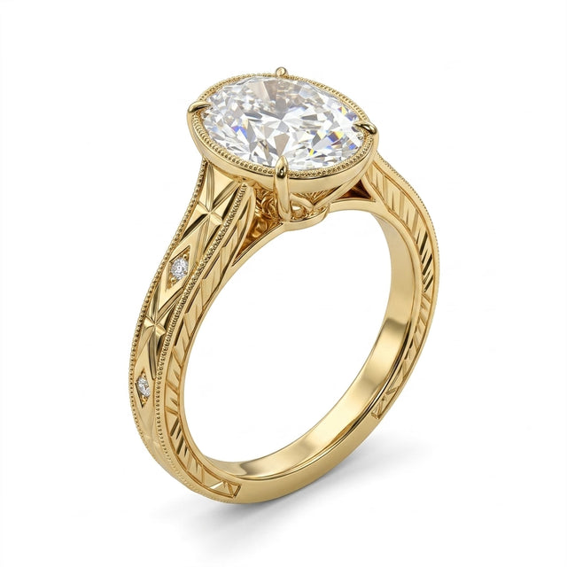 Pavé Old Mine Engagement Ring (5.01 ct. tw.) in 18K Yellow Gold