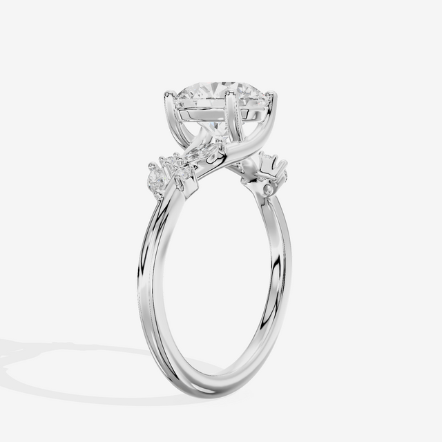 Vintage Trueheart Round Engagement Ring (1/6 ct. tw.) in 14K White Gold