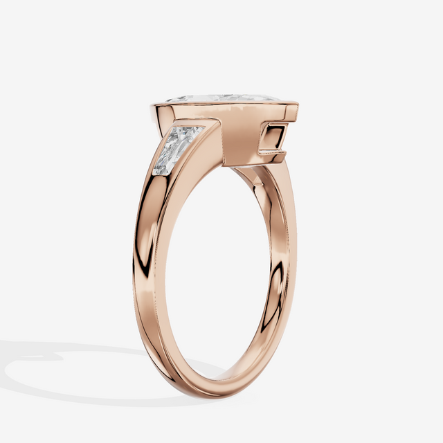 Modern Triade Marquise Three Stone Engagement Ring (1/2 ct. tw.) in 14K Rose Gold