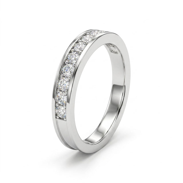 Low Profile Tapered Baguette Wedding Band (1/10 ct. tw.) in 18K White Gold