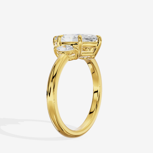 Classic Sincere Three Stone Marquise Engagement Ring (1/3 ct. tw.) in 18K Yellow Gold