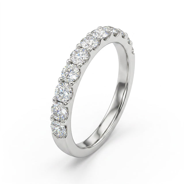 Low Profile Pavé Round Engagement Ring (1/2 ct. tw.) in 18K White Gold