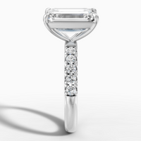 3.27 carat emerald Lab-Grown Diamond Toi et Moi Ring — 18K White gold