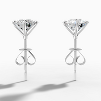 2.00ct t.w. Round Lab-Grown Diamond Martini Stud Earrings — 18K White Gold