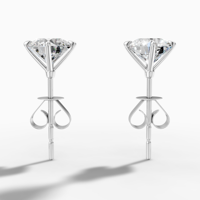 2.00ct t.w. Round Lab-Grown Diamond Martini Stud Earrings — 18K White Gold