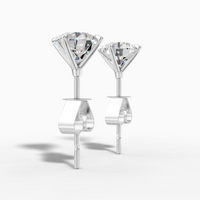 2.00ct t.w. Round Lab-Grown Diamond Martini Stud Earrings — 18K White Gold