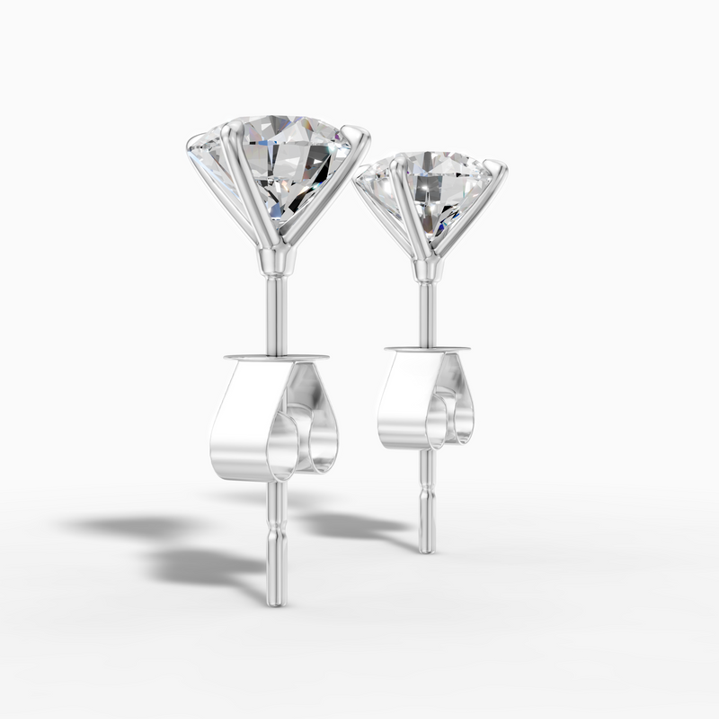 2.00ct t.w. Round Lab-Grown Diamond Martini Stud Earrings — 18K White Gold