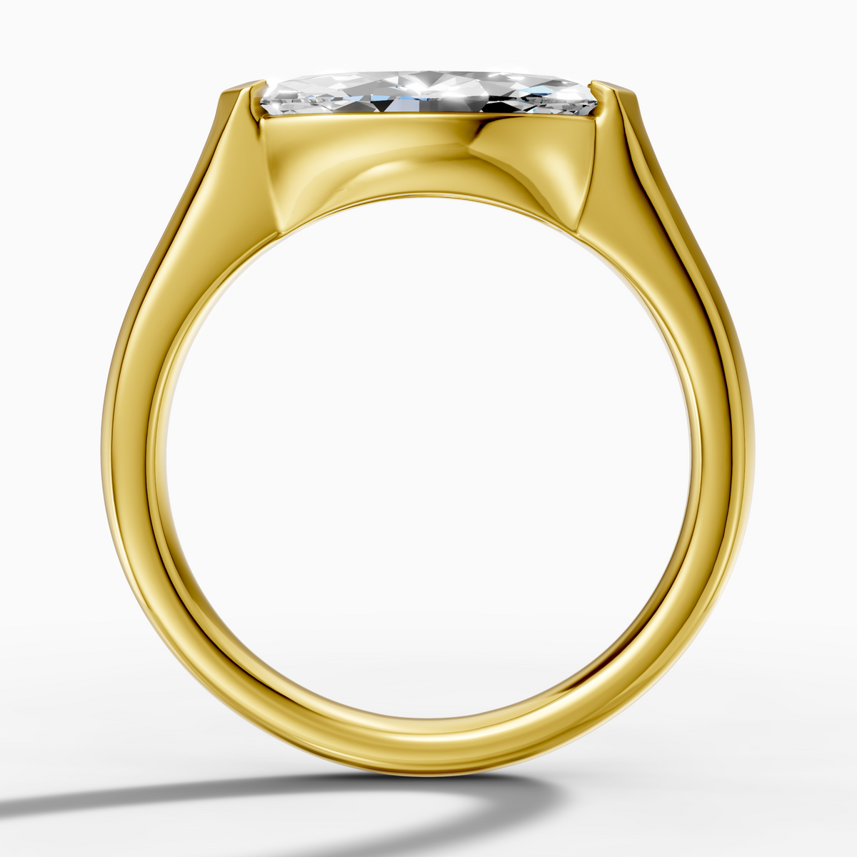 1.03 carats marquise Lab-Grown Diamond East-West Ring — 18K yellow gold