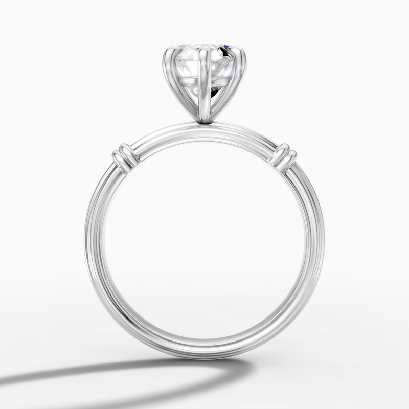 3.15-carat marquise Lab-Grown Diamond Low-Profile Ring — 18K White gold