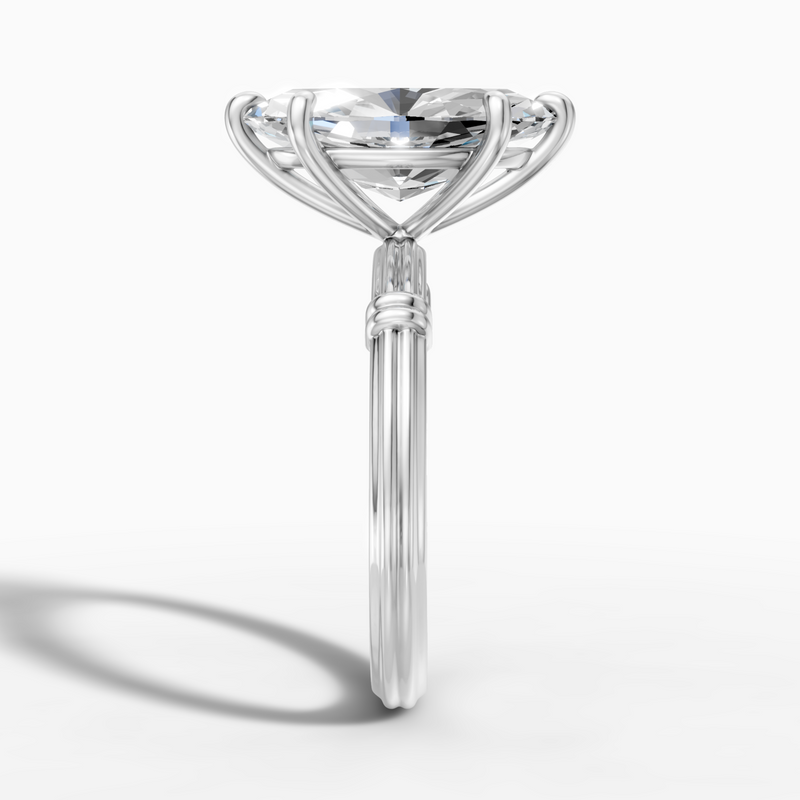3.15-carat marquise Lab-Grown Diamond Low-Profile Ring — 18K White gold