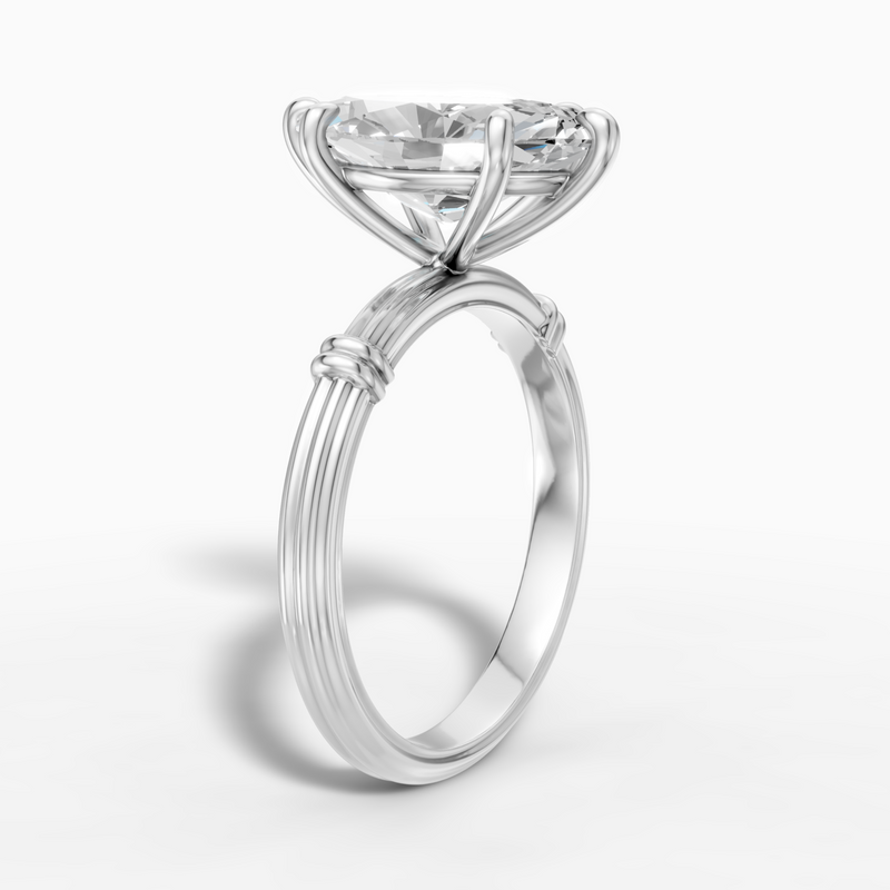 3.15-carat marquise Lab-Grown Diamond Low-Profile Ring — 18K White gold