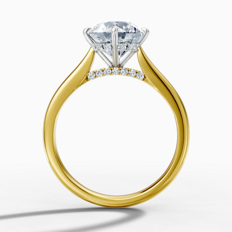 2.02-carat round  Lab-Grown Diamond Solitaire Ring — 14K yellow gold