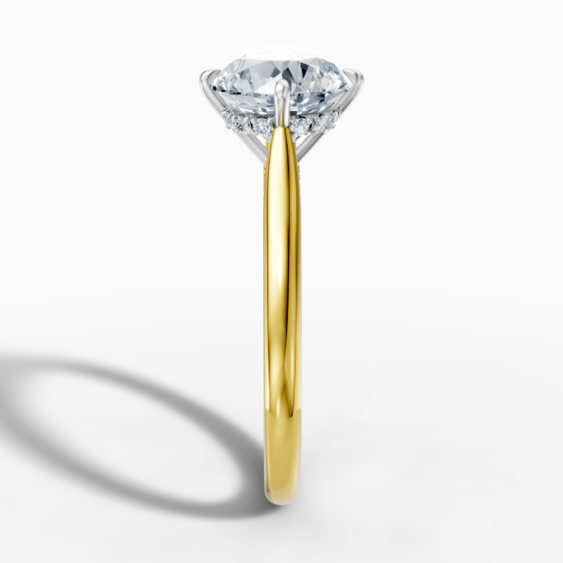 2.02-carat round  Lab-Grown Diamond Solitaire Ring — 14K yellow gold