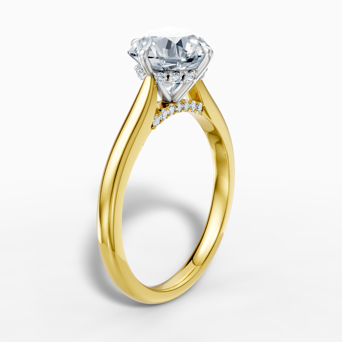 2.02-carat round  Lab-Grown Diamond Solitaire Ring — 14K yellow gold