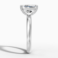 18k White Gold 3.06 Carat Radiant-Cut Hidden Halo Lab-Grown Diamond