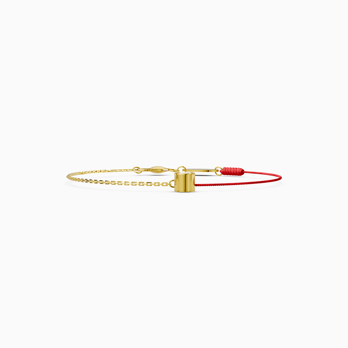 Lucky Red String Diamond Bracelet — 0.10ct Lab-Grown Diamond