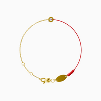 Lucky Red String Diamond Bracelet — 0.10ct Lab-Grown Diamond