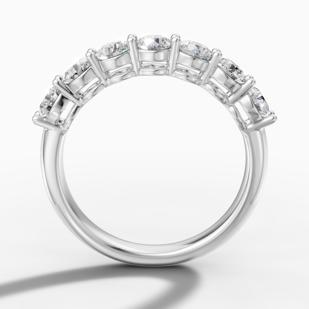 2.25 carat round Lab-Grown Diamond Ring-18K White gold