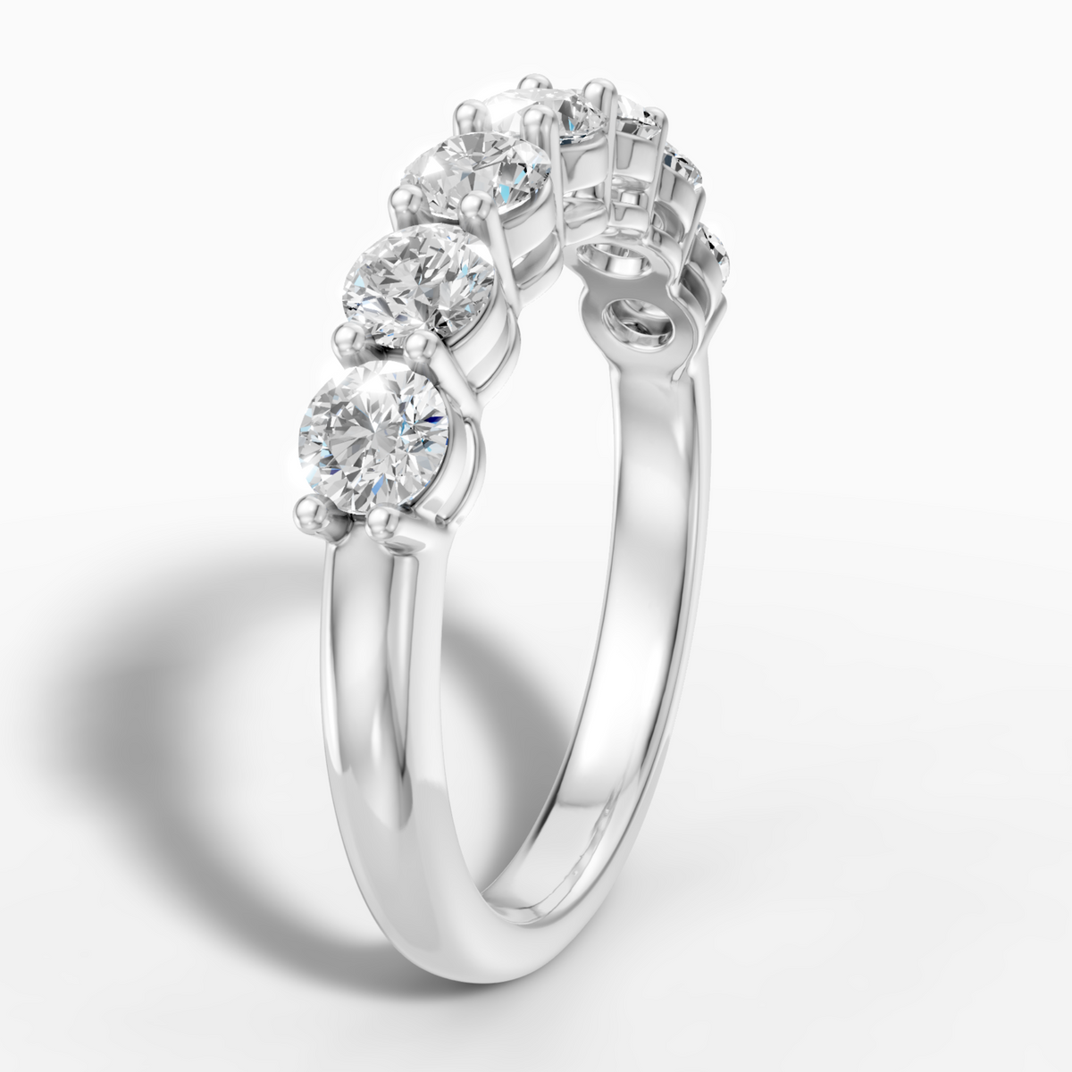 2.25 carat round Lab-Grown Diamond Ring-18K White gold