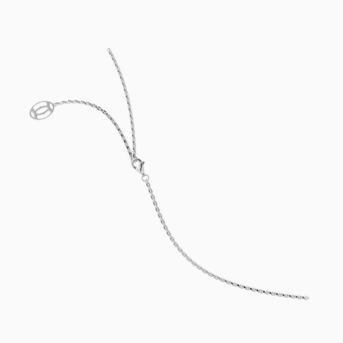 18K White Gold Solitaire Pendant Necklace with 0.54 Carat Round Brilliant Cut Lab-Grown Diamond