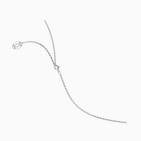 18K White Gold Solitaire Pendant Necklace with 0.54 Carat Round Brilliant Cut Lab-Grown Diamond