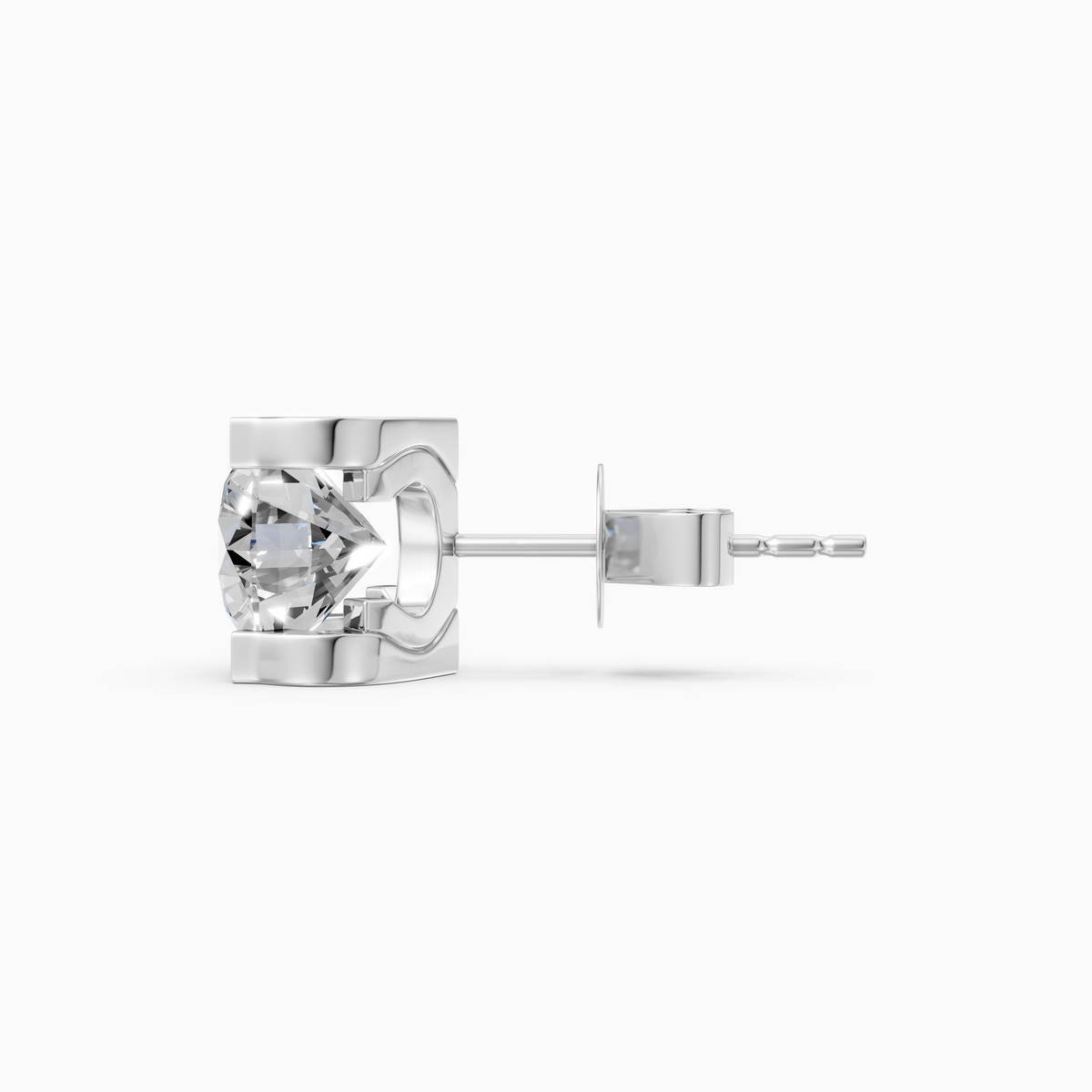 18K White Gold Round Brilliant Cut Lab-Grown Diamond Stud Earrings (2.04ctw, D VVS2)