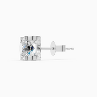 18K White Gold Round Brilliant Cut Lab-Grown Diamond Stud Earrings (2.04ctw, D VVS2)