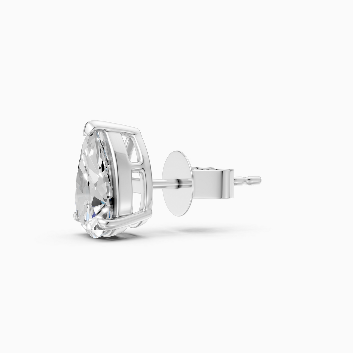 18K White Gold Pear Shape Lab-Grown Diamond Drop Earrings (2.20ctw, D-E VVS1)
