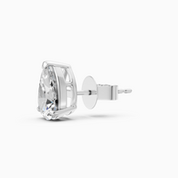 18K White Gold Pear Shape Lab-Grown Diamond Drop Earrings (2.20ctw, D-E VVS1)