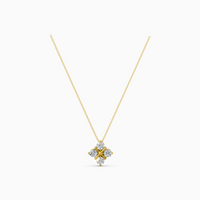 18K White Gold Four-Stone Round Lab-Grown Diamond Pendant Necklace (1.70ct, D-E VS-VVS)