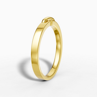 18K Yellow Gold Men's Solid Band Ring