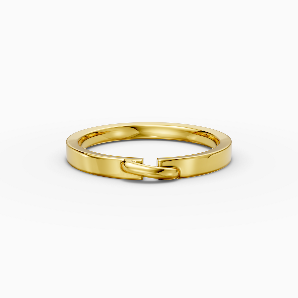 18K Yellow Gold Men's Solid Band Ring
